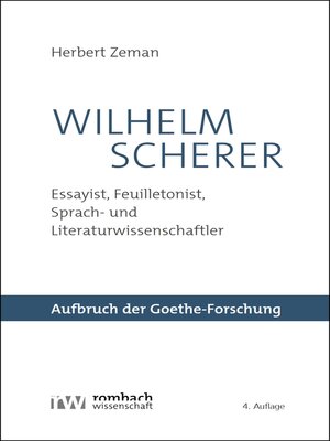 cover image of Wilhelm Scherer